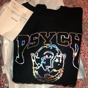 Psychwolrd- IRIDESCENT CREW SWEATSHIRT- BLACK - S